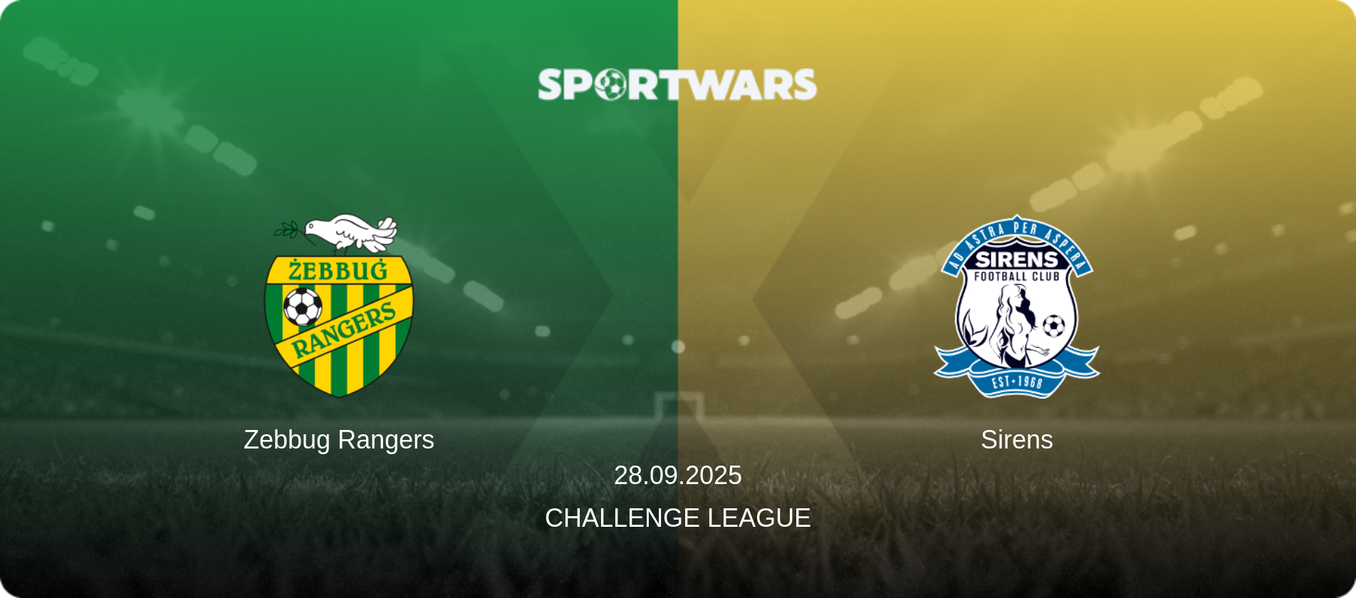 Zebbug Rangers — Sirens, 28.09.2025 — Challenge League (match preview)