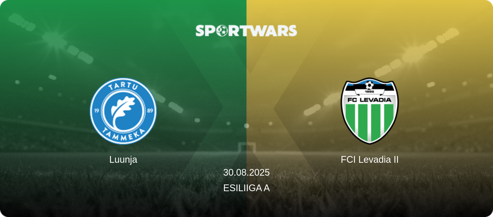 Luunja — FCI Levadia II, 30.08.2025 — Esiliiga A (match preview)