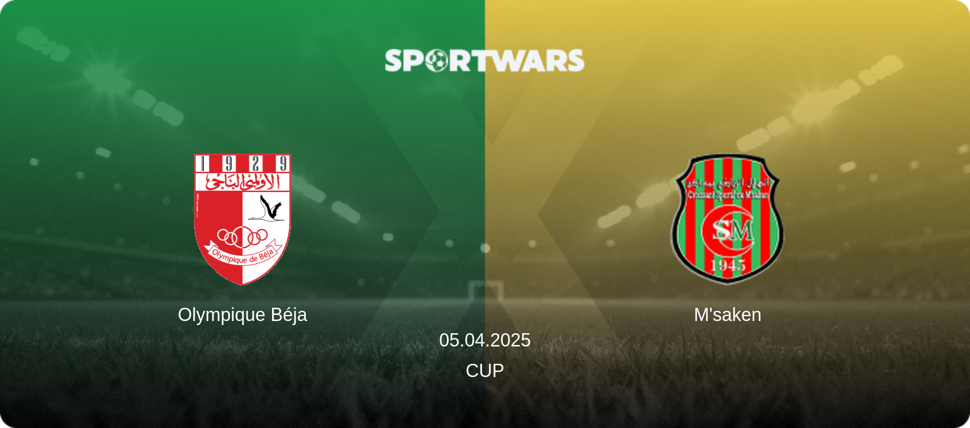 Olympique Béja — M'saken, 05.04.2025 — Cup (match preview)