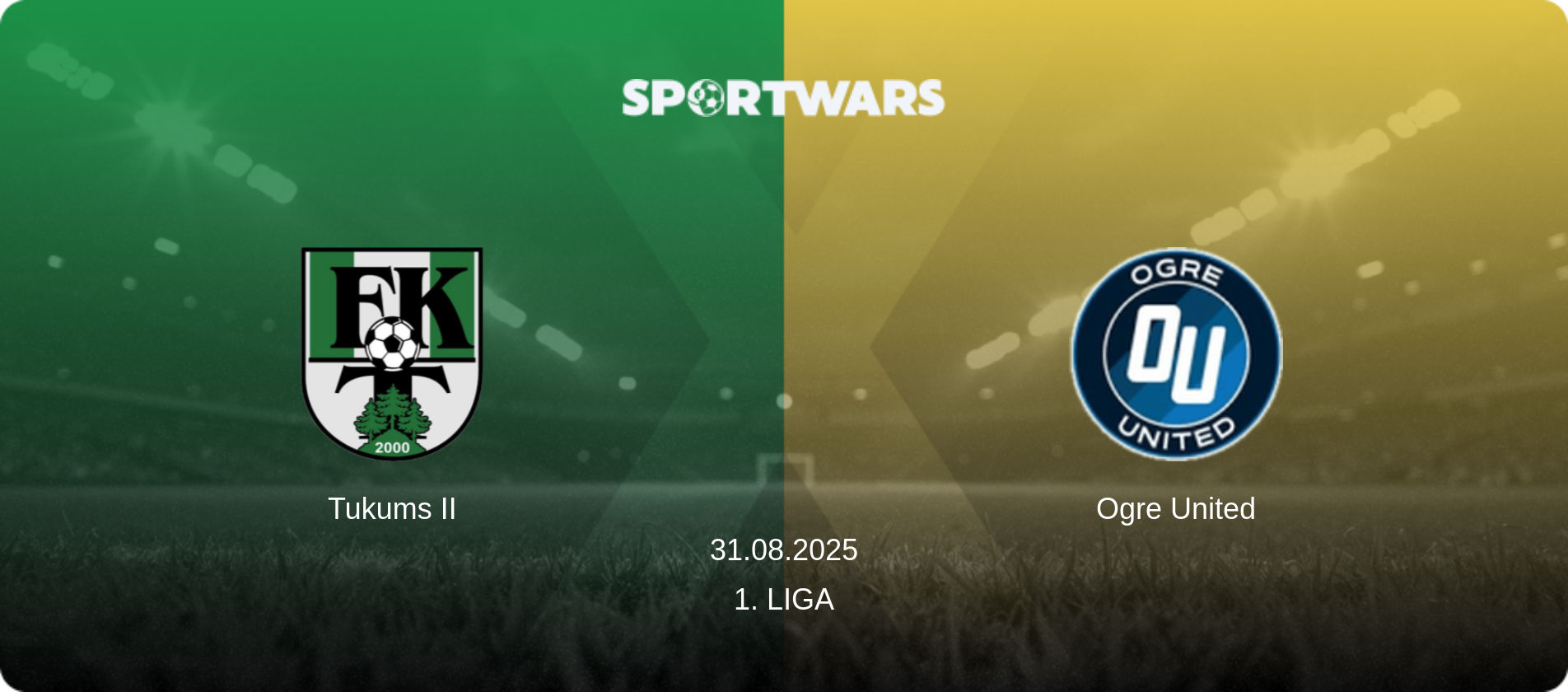 Tukums II — Ogre United, 31.08.2025 — 1. Liga (match preview)