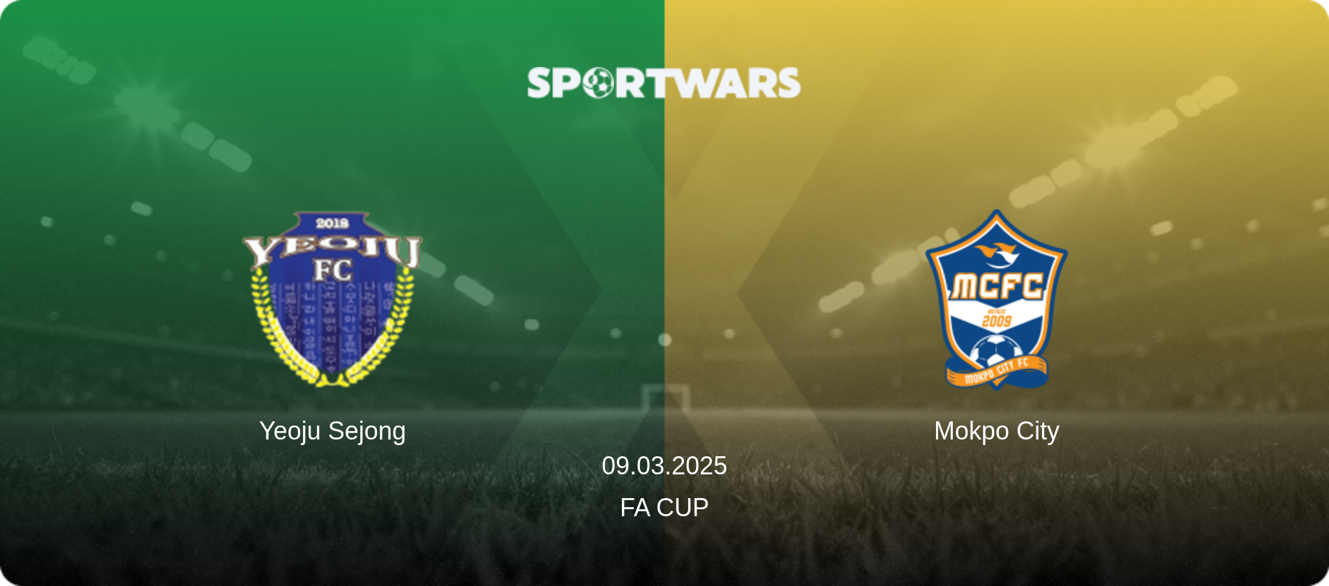 Yeoju Sejong — Mokpo City, 09.03.2025 — FA Cup (match preview)
