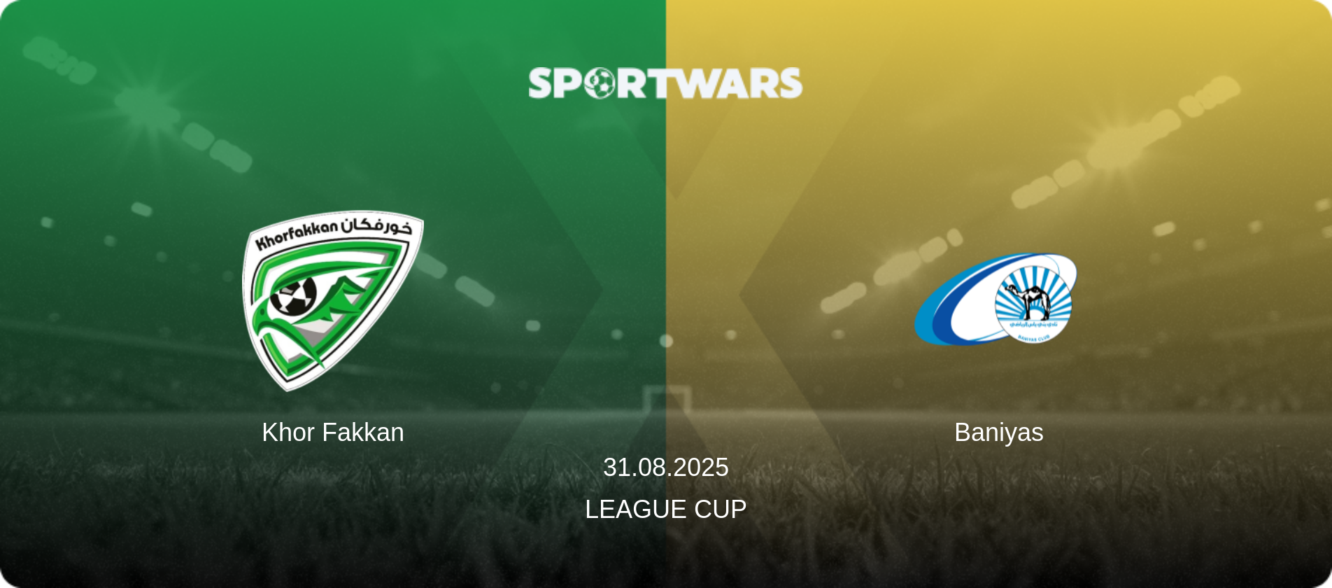 Khor Fakkan — Baniyas, 31.08.2025 — League Cup (match preview)