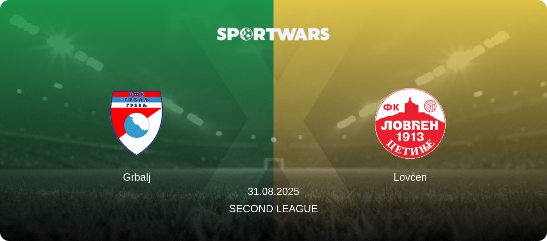 Grbalj — Lovćen, 31.08.2025 — Second League (match preview)