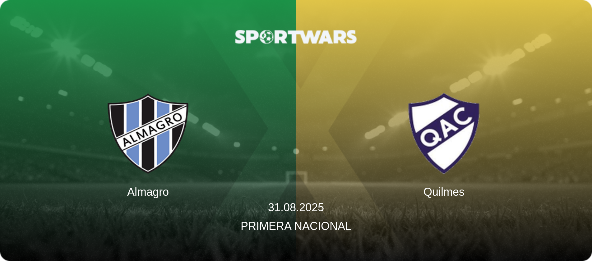 Almagro — Quilmes, 31.08.2025 — Primera Nacional (match preview)