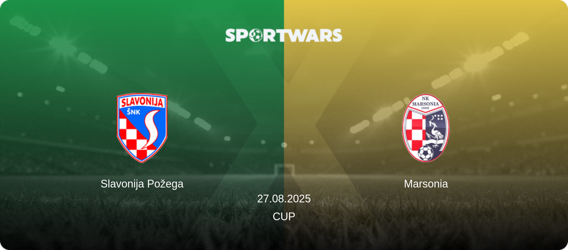 Slavonija Požega — Marsonia, 27.08.2025 — Cup (match preview)