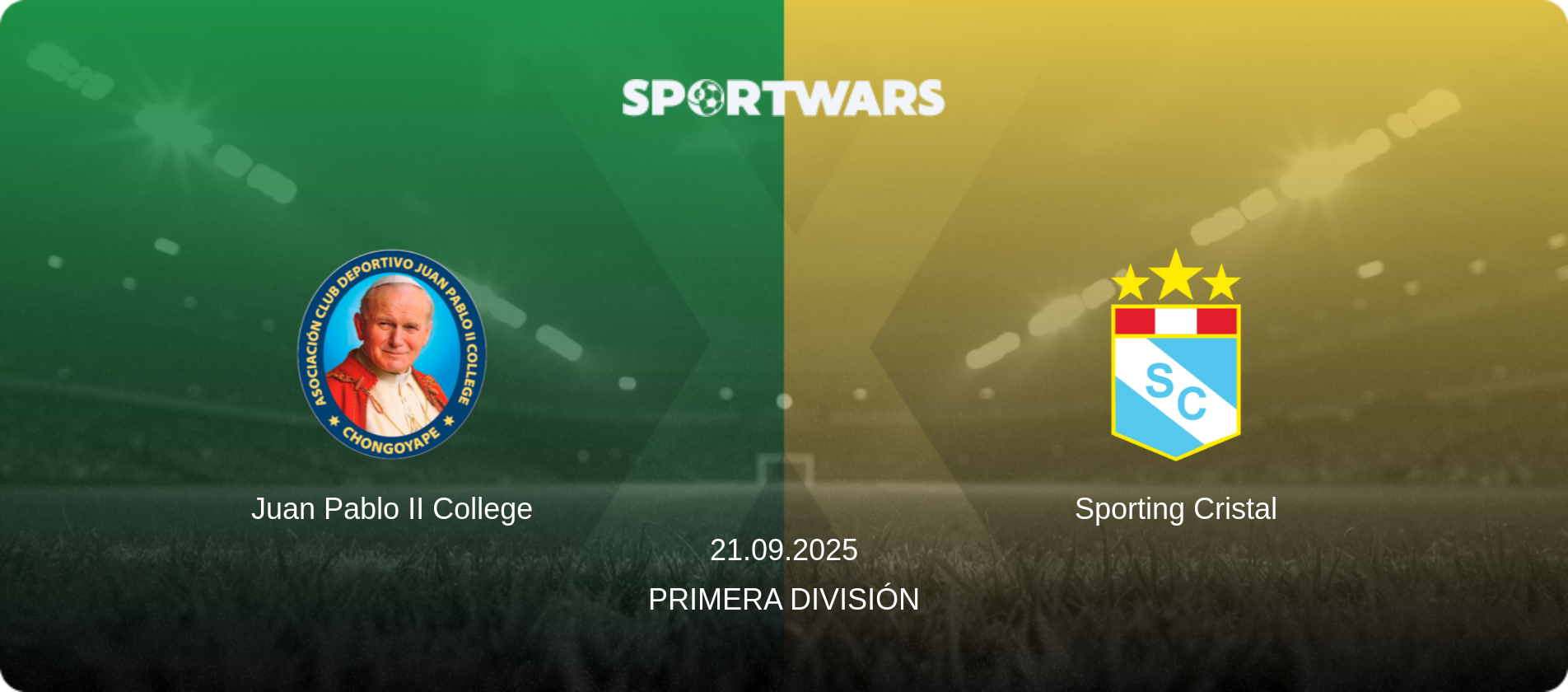Juan Pablo II College — Sporting Cristal, 21.09.2025 — Primera División (match preview)