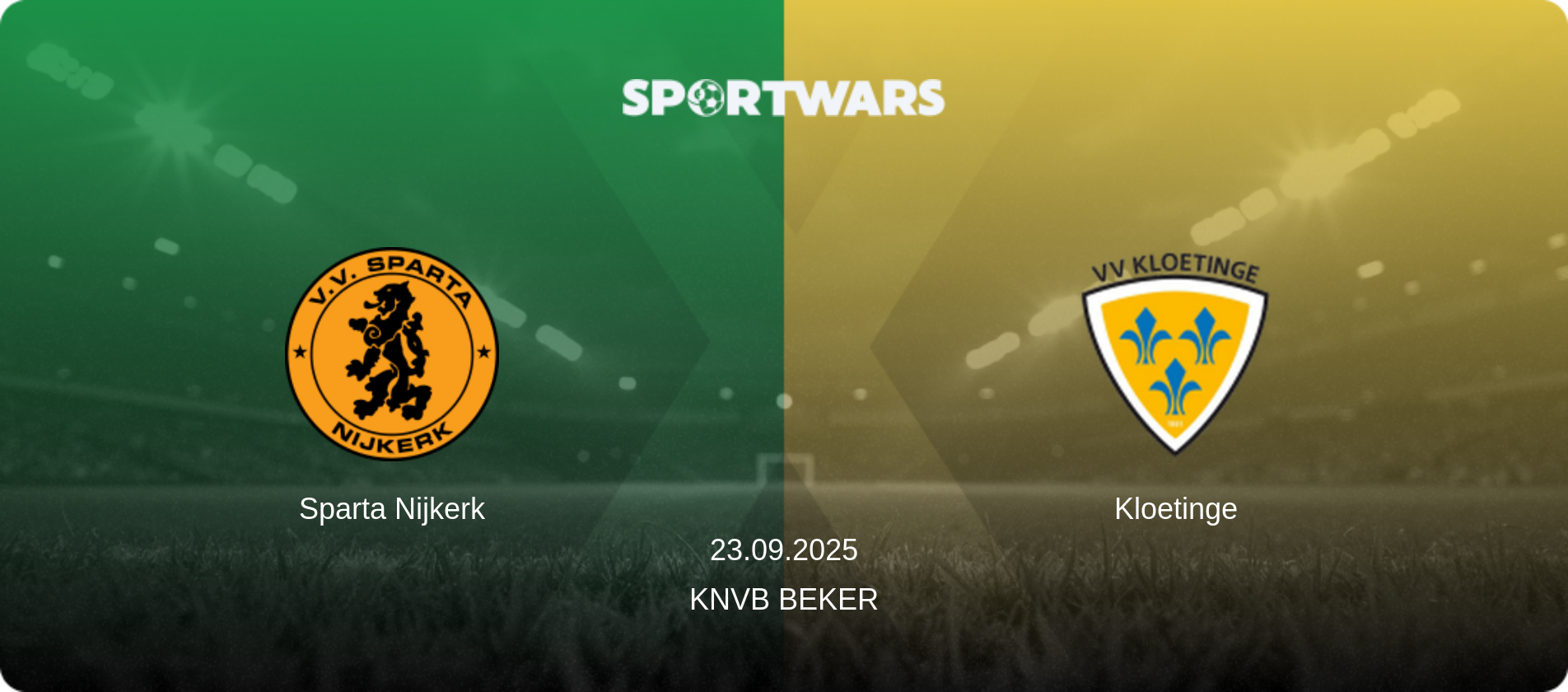 Sparta Nijkerk — Kloetinge, 23.09.2025 — KNVB Beker (match preview)