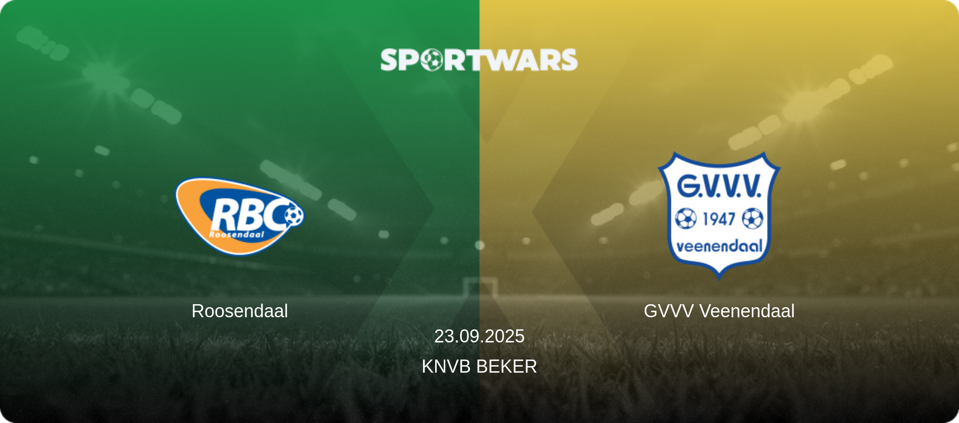 Roosendaal — GVVV Veenendaal, 23.09.2025 — KNVB Beker (match preview)