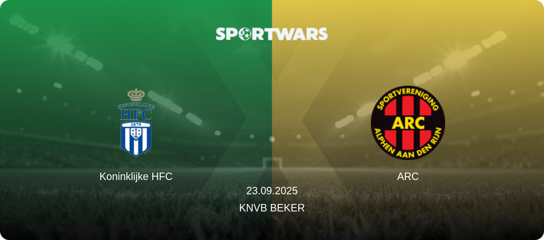 Koninklijke HFC — ARC, 23.09.2025 — KNVB Beker (match preview)