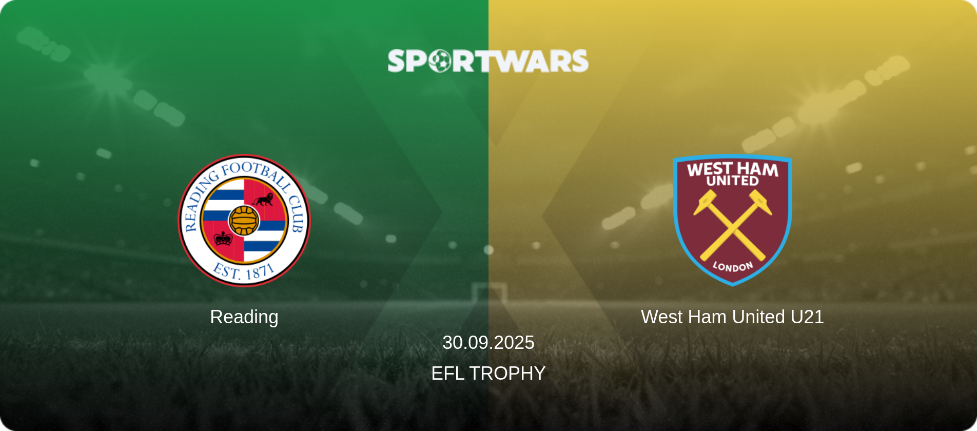 Reading — West Ham United U21, 30.09.2025 — EFL Trophy (match preview)
