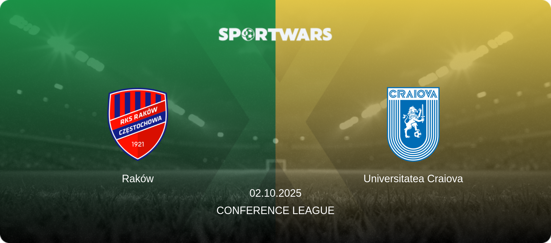 Raków — Universitatea Craiova, 02.10.2025 — Conference League (match preview)