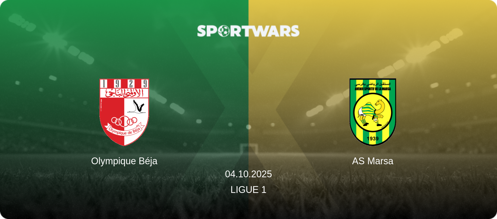 Olympique Béja — AS Marsa, 04.10.2025 — Ligue 1 (match preview)