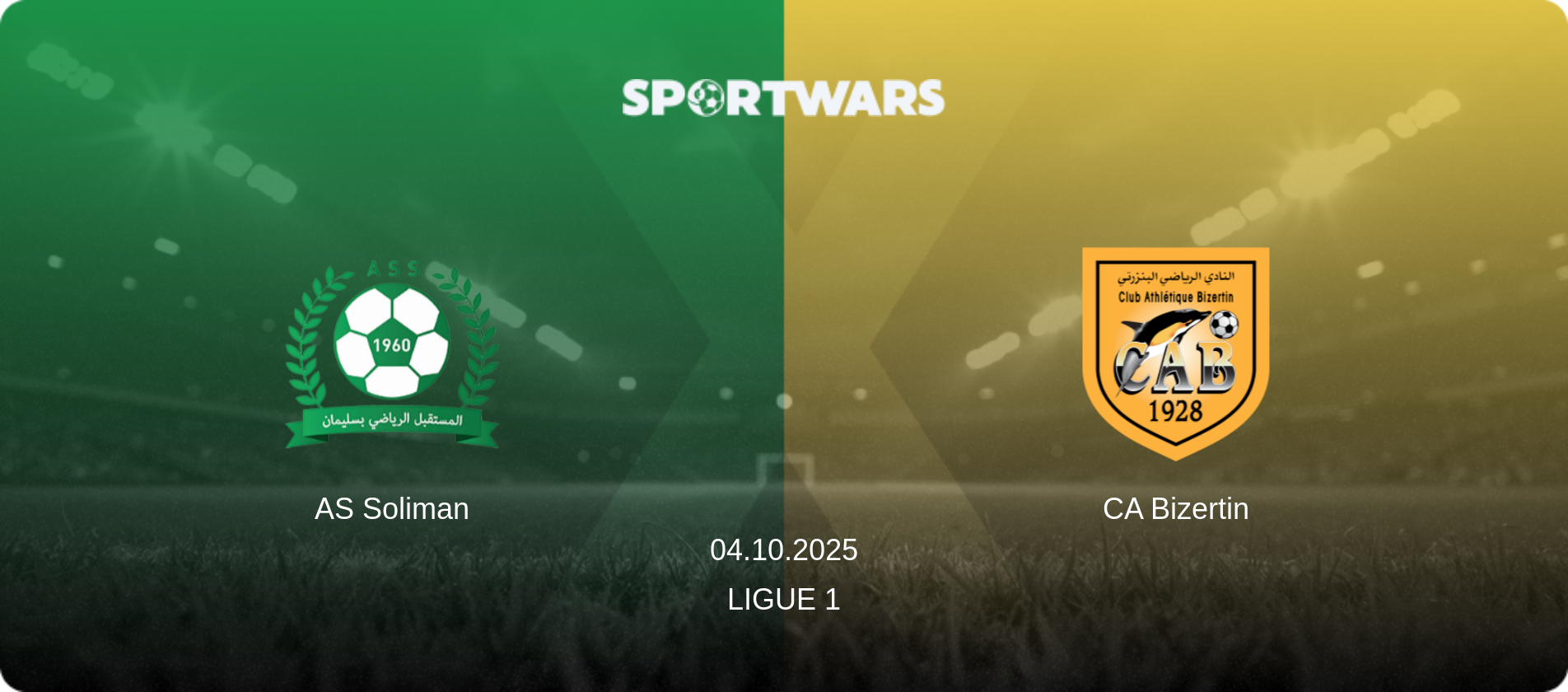 AS Soliman — CA Bizertin, 04.10.2025 — Ligue 1 (match preview)
