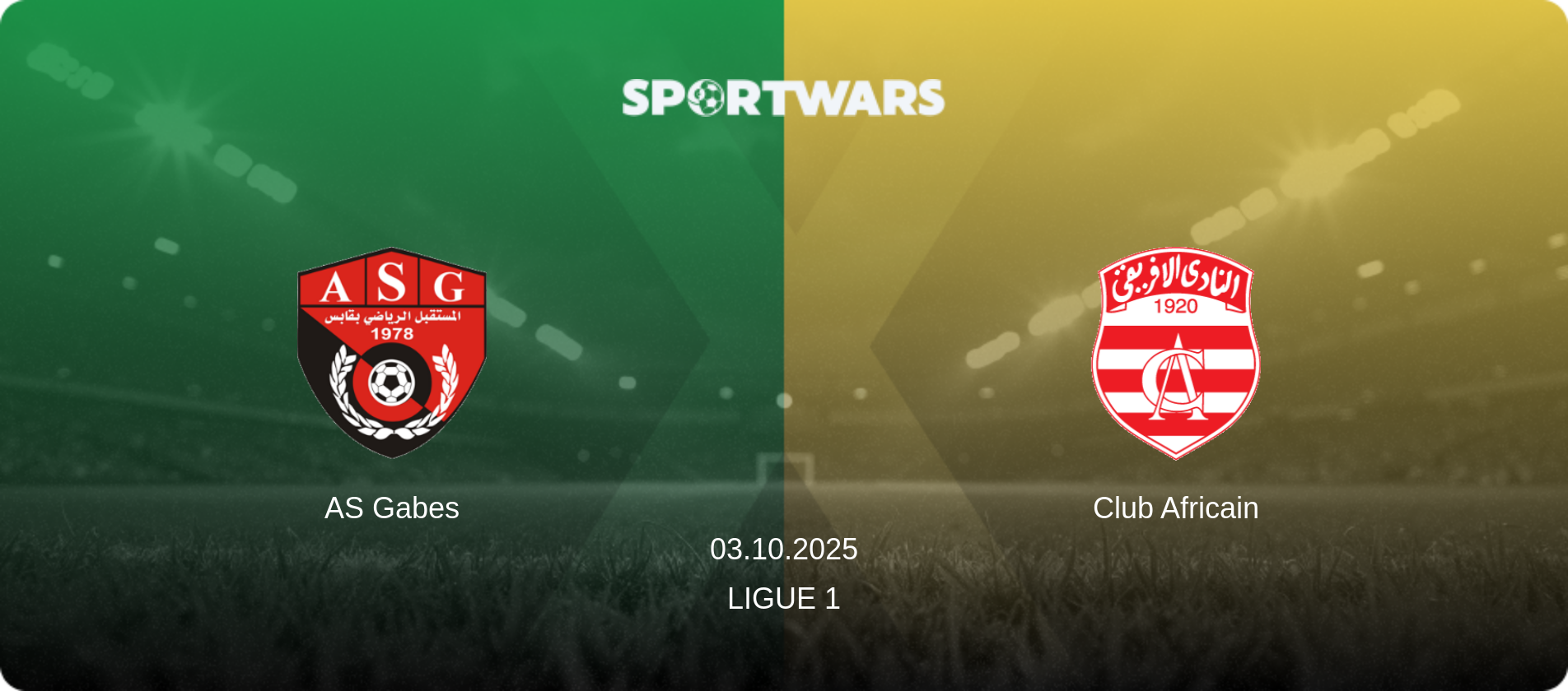 AS Gabes — Club Africain, 03.10.2025 — Ligue 1 (match preview)