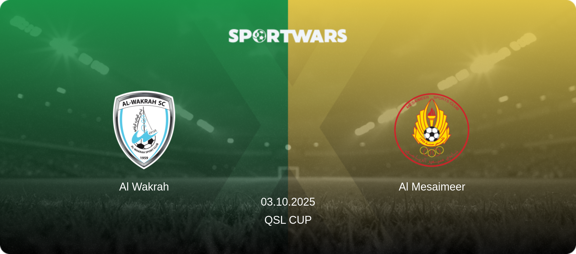 Al Wakrah — Al Mesaimeer, 03.10.2025 — QSL Cup (match preview)