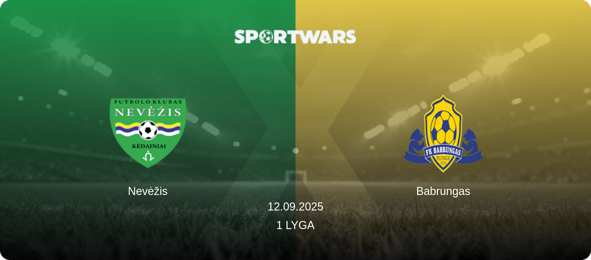 Nevėžis — Babrungas, 12.09.2025 — 1 Lyga (match preview)