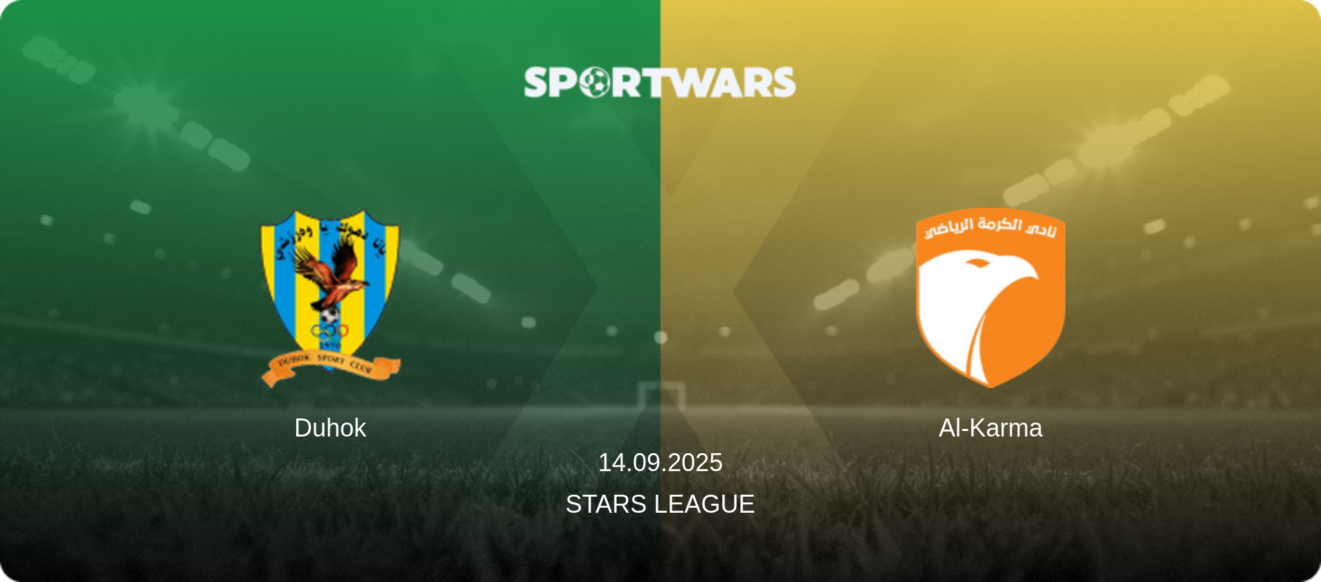 Duhok — Al-Karma, 14.09.2025 — Stars League (match preview)
