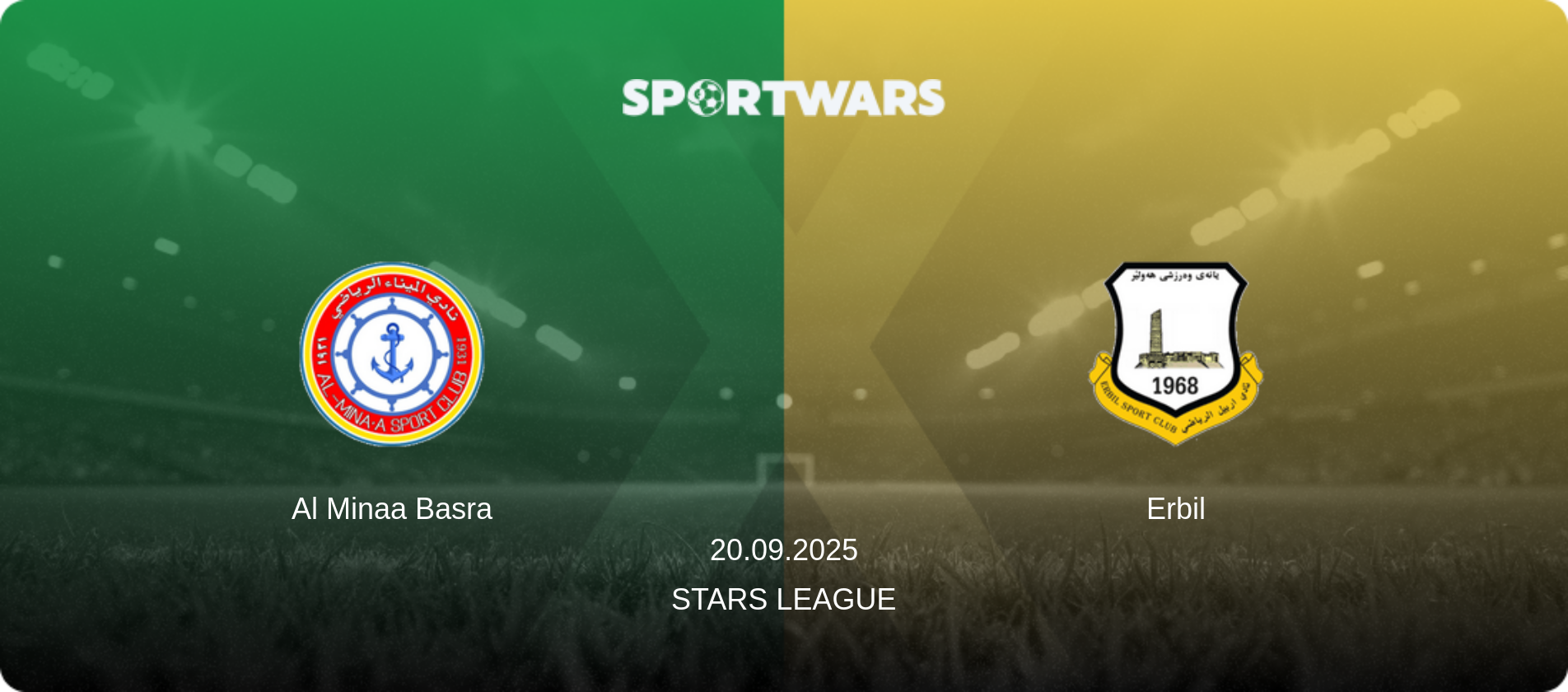 Al Minaa Basra — Erbil, 20.09.2025 — Stars League (match preview)