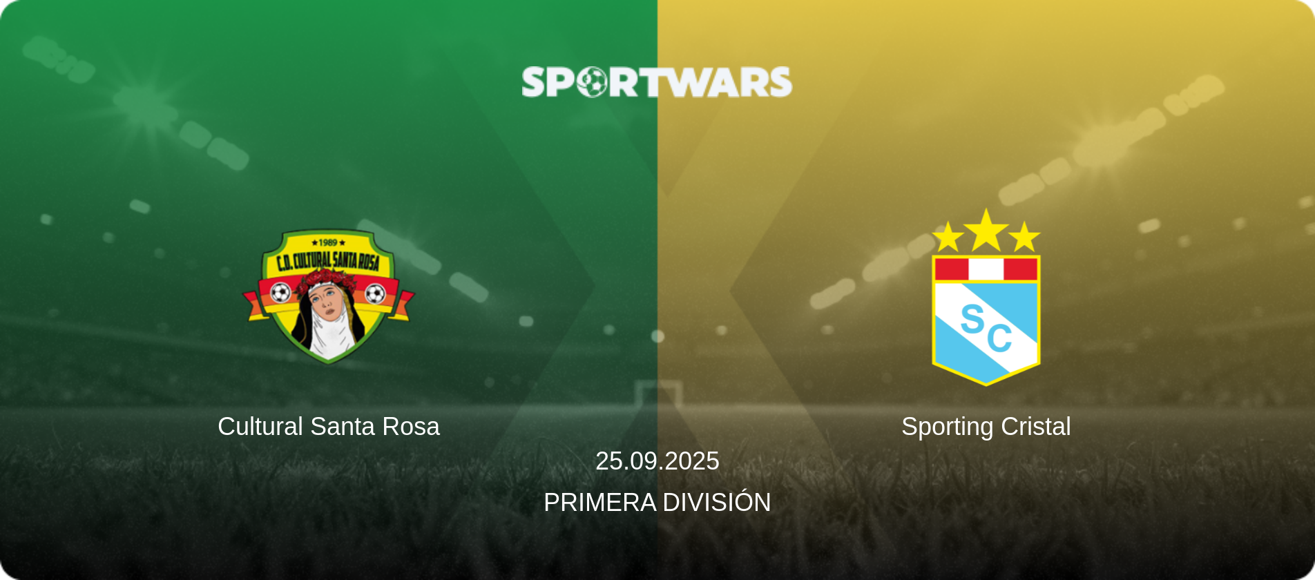 Cultural Santa Rosa — Sporting Cristal, 25.09.2025 — Primera División (match preview)