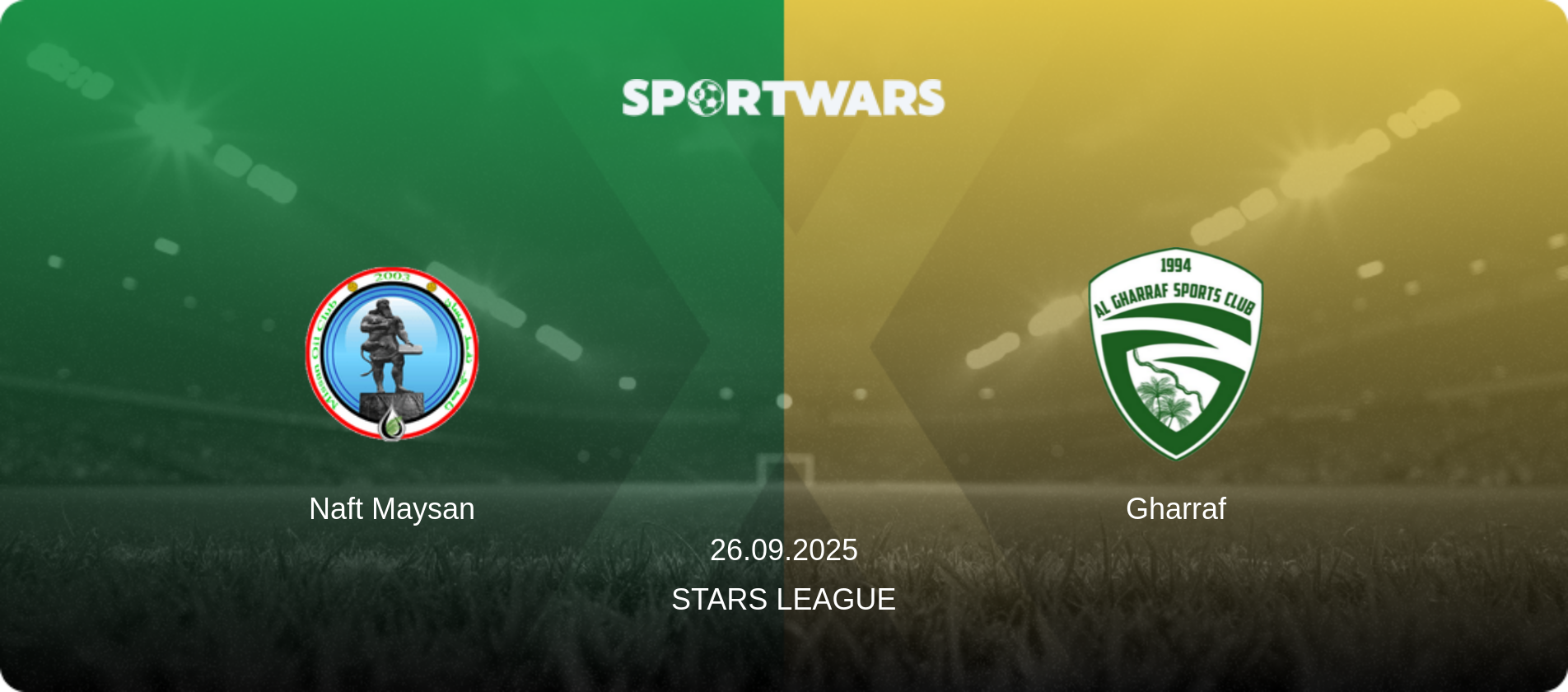 Naft Maysan — Gharraf, 26.09.2025 — Stars League (match preview)