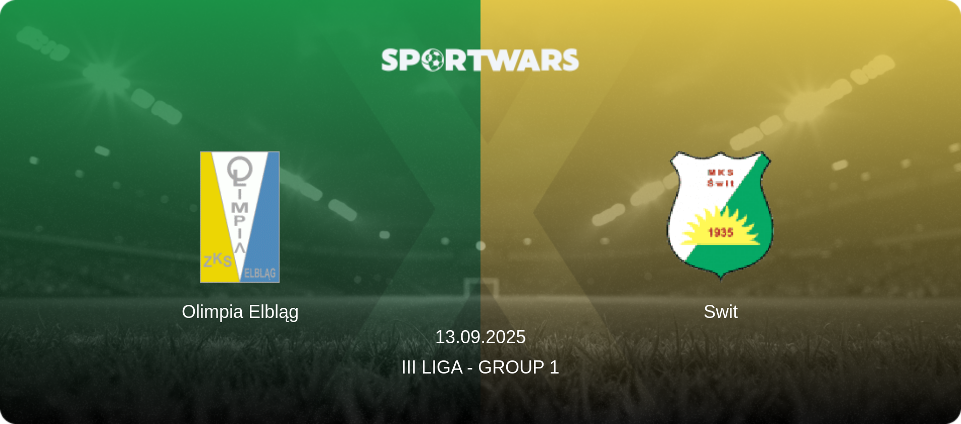 Olimpia Elbląg — Swit, 13.09.2025 — III Liga - Group 1 (match preview)