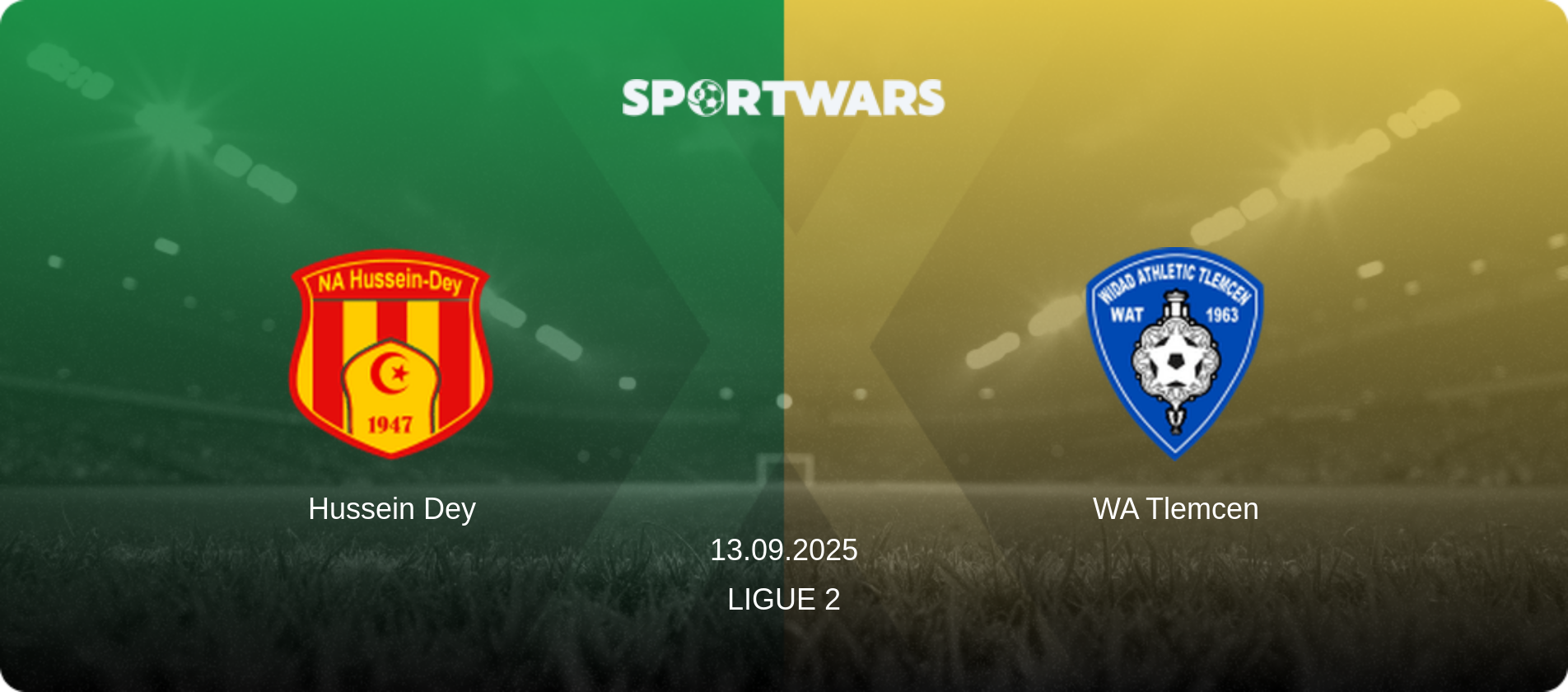 Hussein Dey — WA Tlemcen, 13.09.2025 — Ligue 2 (match preview)
