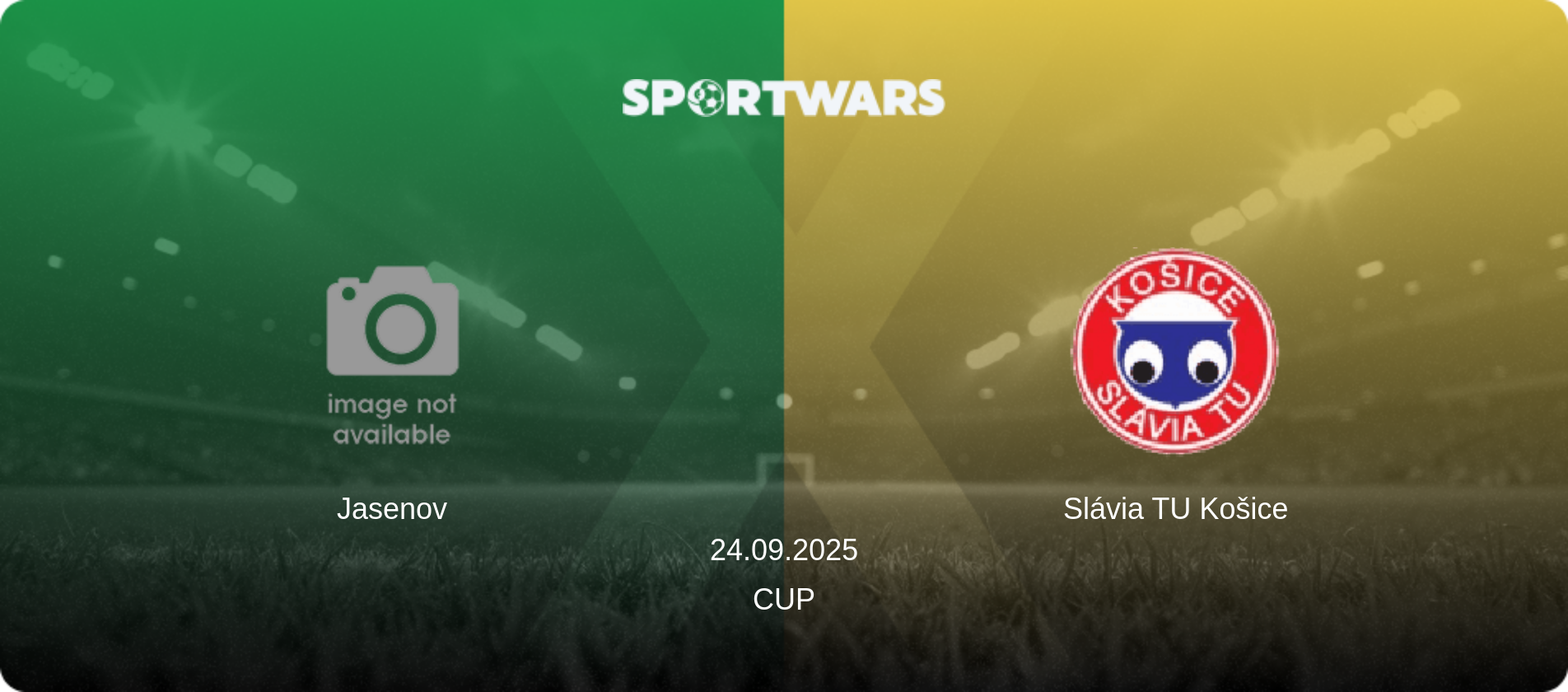 Jasenov — Slávia TU Košice, 24.09.2025 — Cup (match preview)