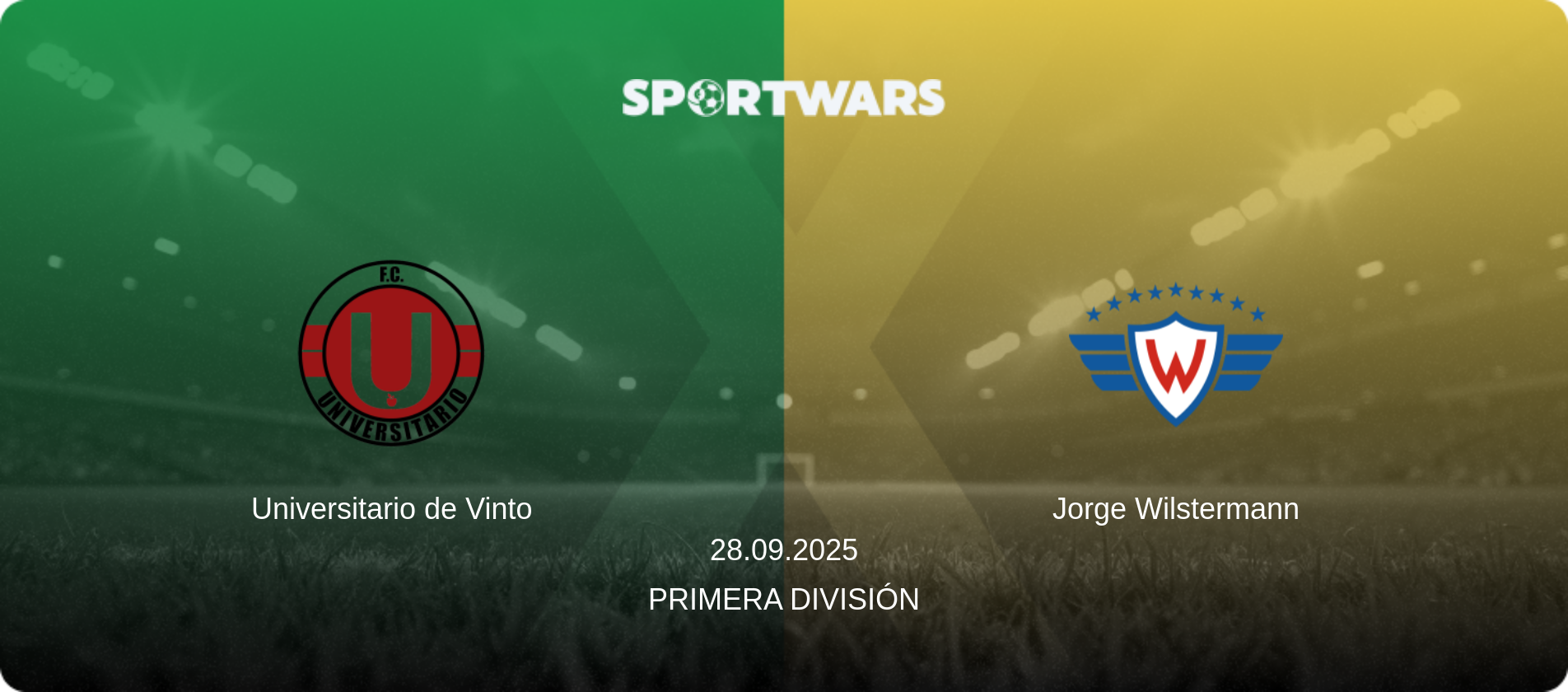 Universitario de Vinto — Jorge Wilstermann, 28.09.2025 — Primera División (match preview)