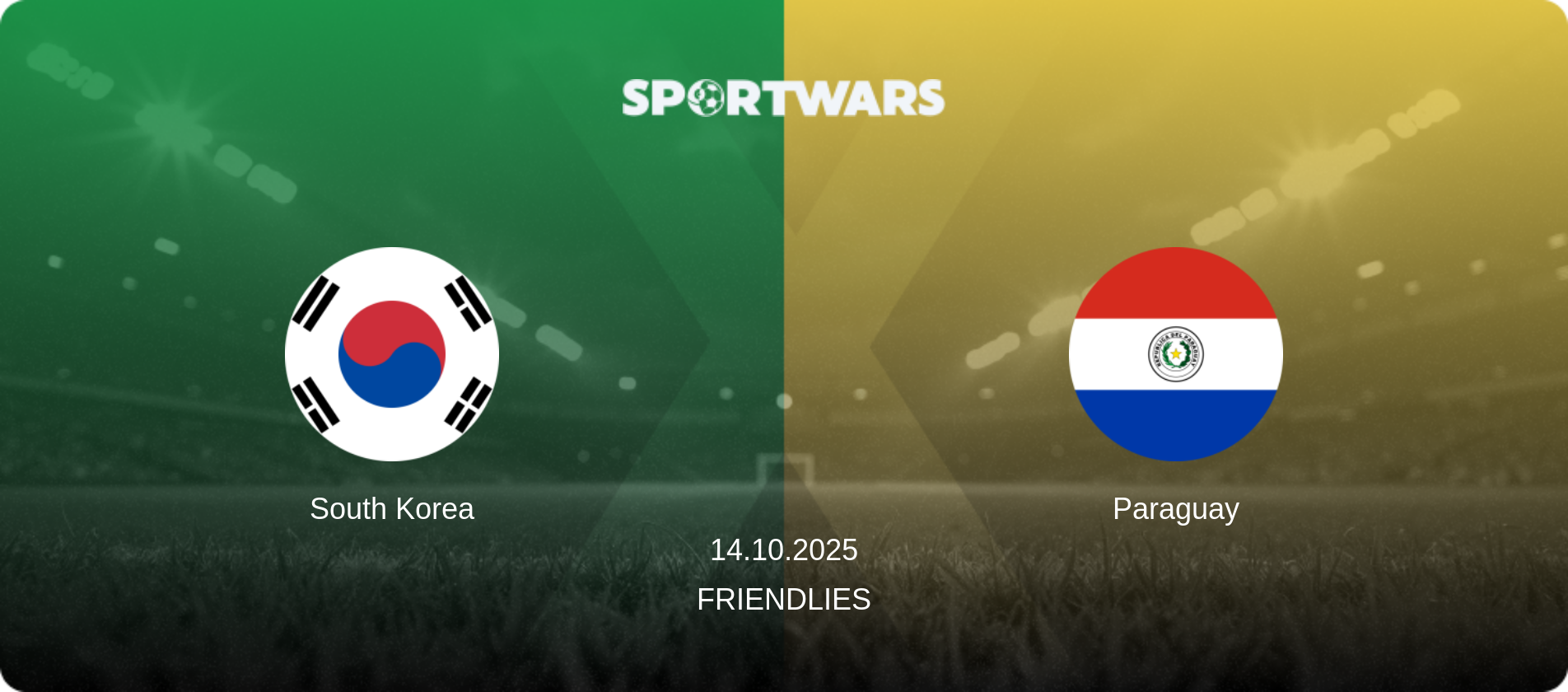 South Korea — Paraguay, 14.10.2025 — Friendlies (match preview)