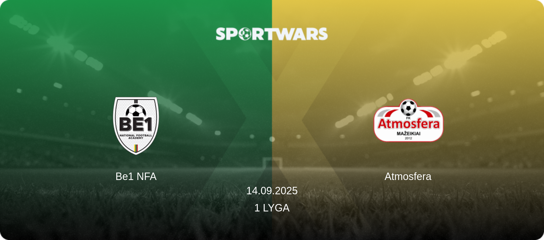 Be1 NFA — Atmosfera, 14.09.2025 — 1 Lyga (match preview)