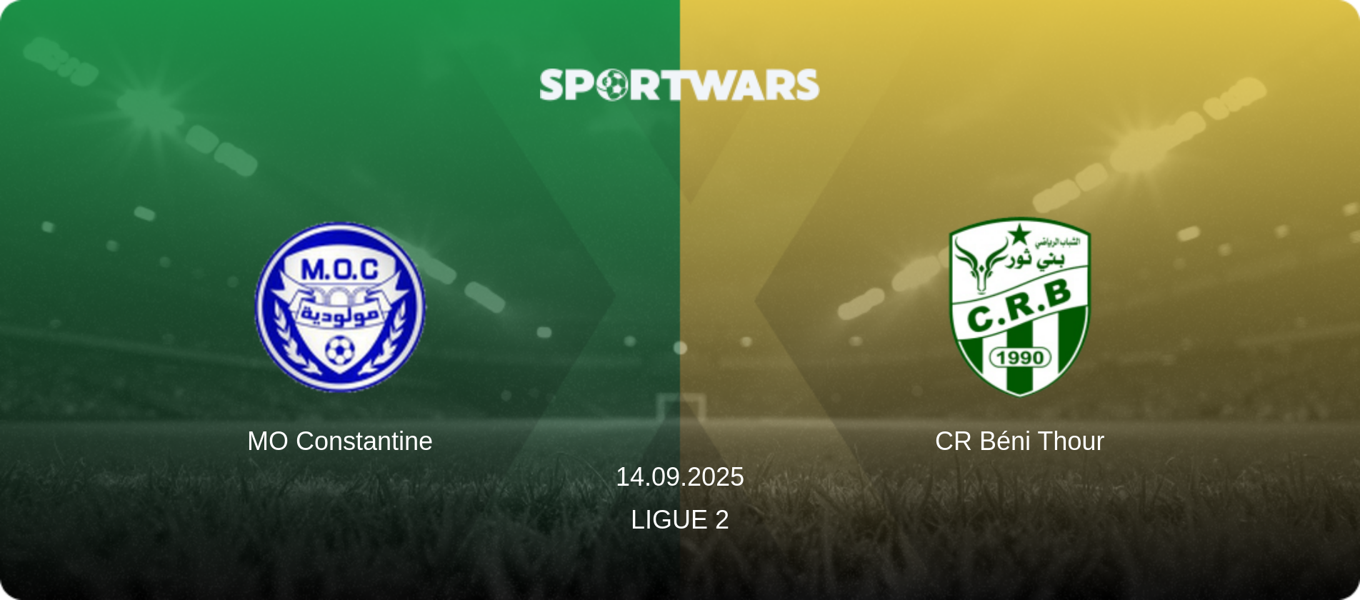 MO Constantine — CR Béni Thour, 14.09.2025 — Ligue 2 (match preview)