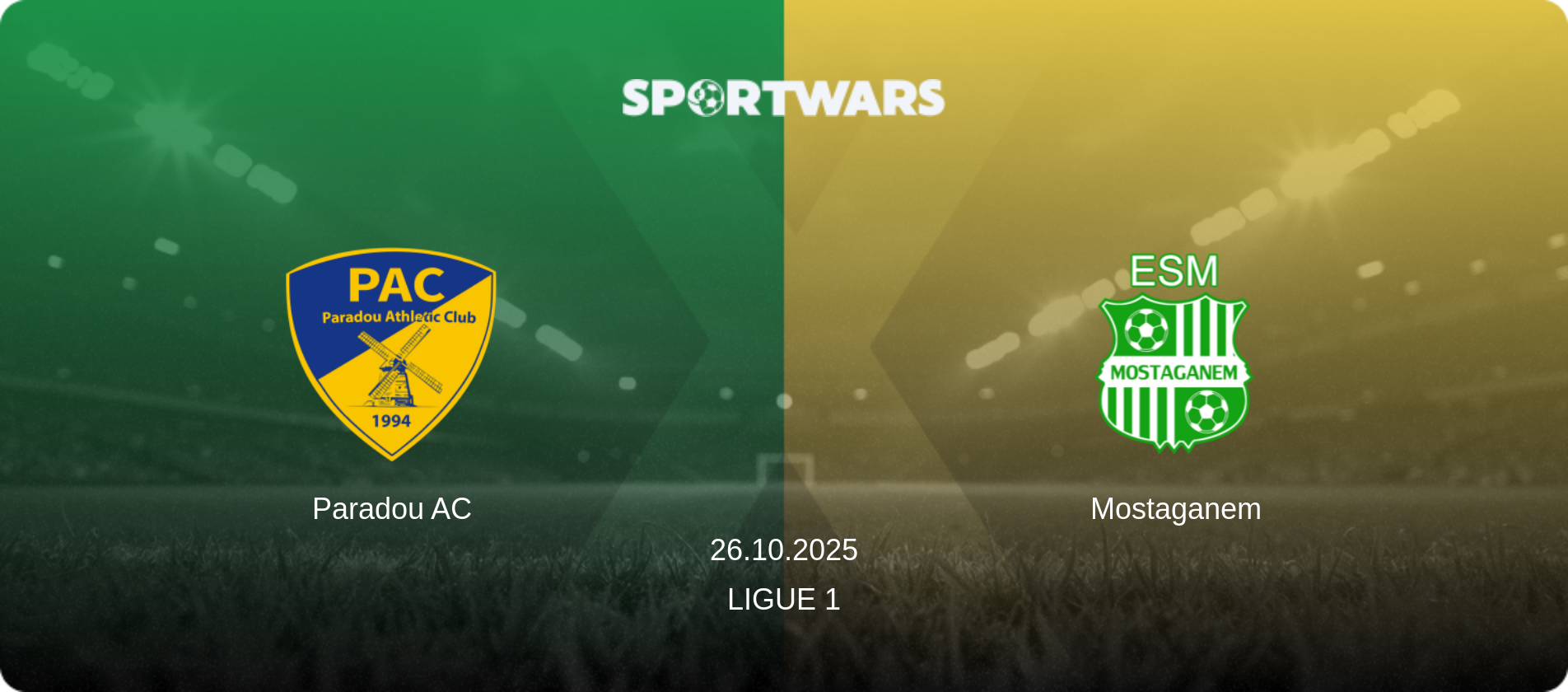 Paradou AC — Mostaganem, 26.10.2025 — Ligue 1 (match preview)