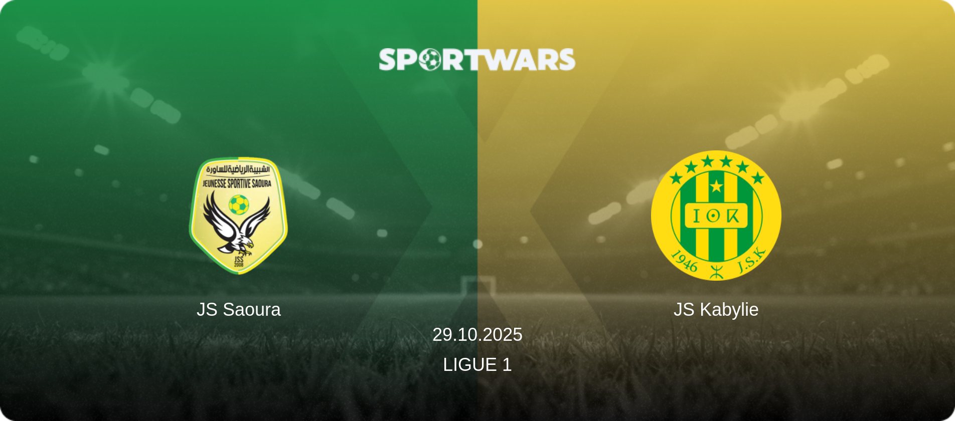 JS Saoura — JS Kabylie, 29.10.2025 — Ligue 1 (match preview)