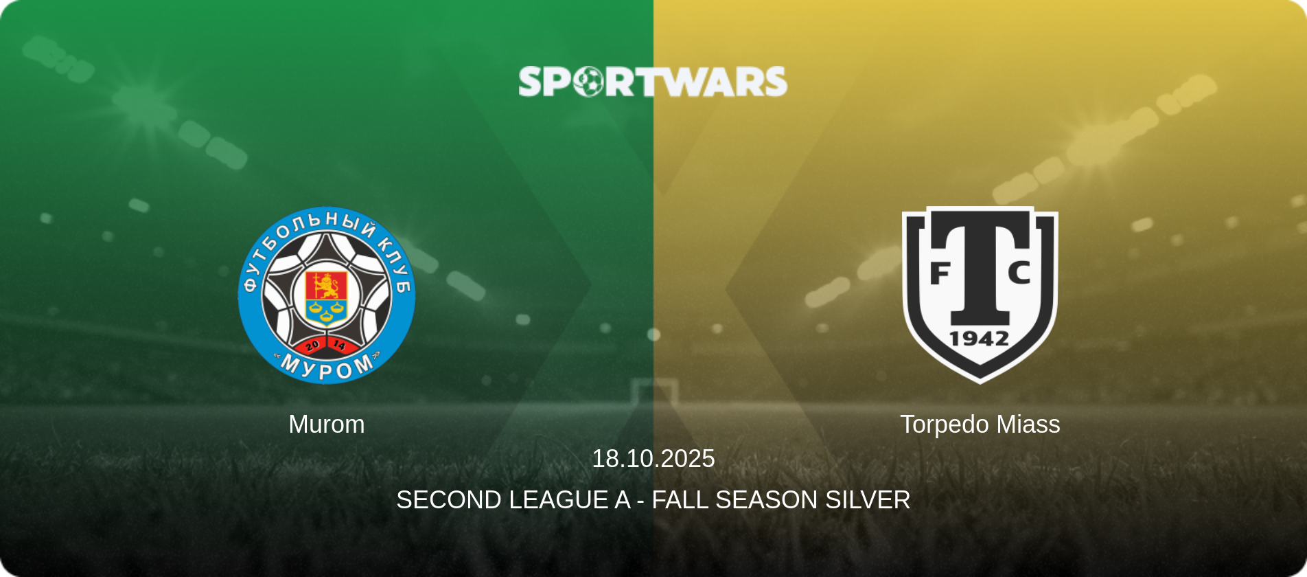 Murom — Torpedo Miass, 18.10.2025 — Second League A - Fall Season Silver (match preview)