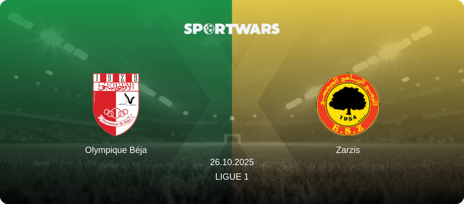 Olympique Béja — Zarzis, 26.10.2025 — Ligue 1 (match preview)