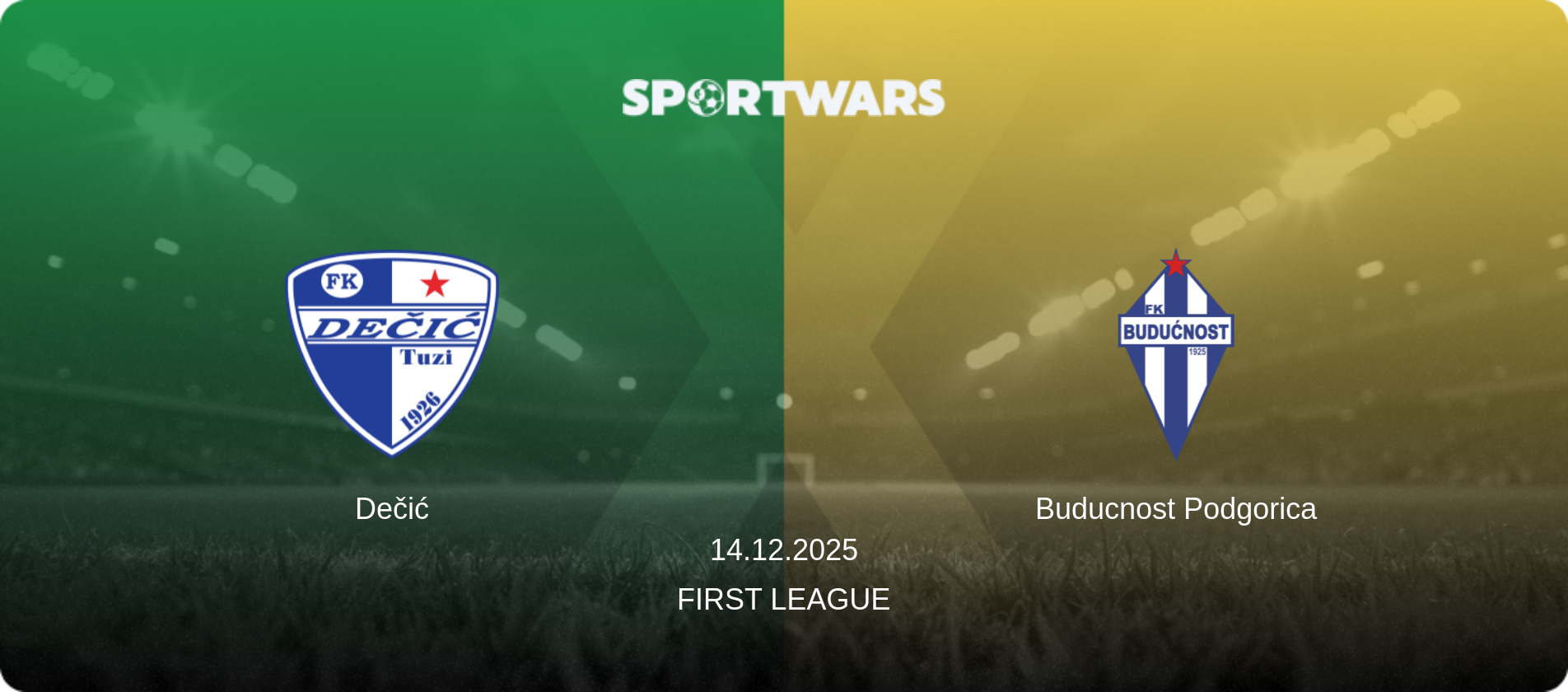 Dečić — Buducnost Podgorica, 14.12.2025 — First League (match preview)