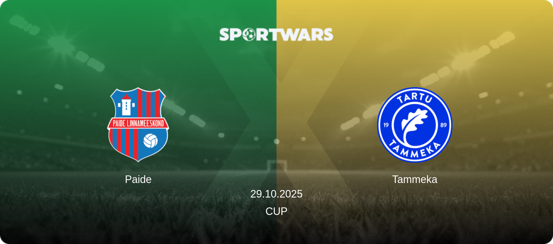 Paide — Tammeka, 29.10.2025 — Cup (match preview)