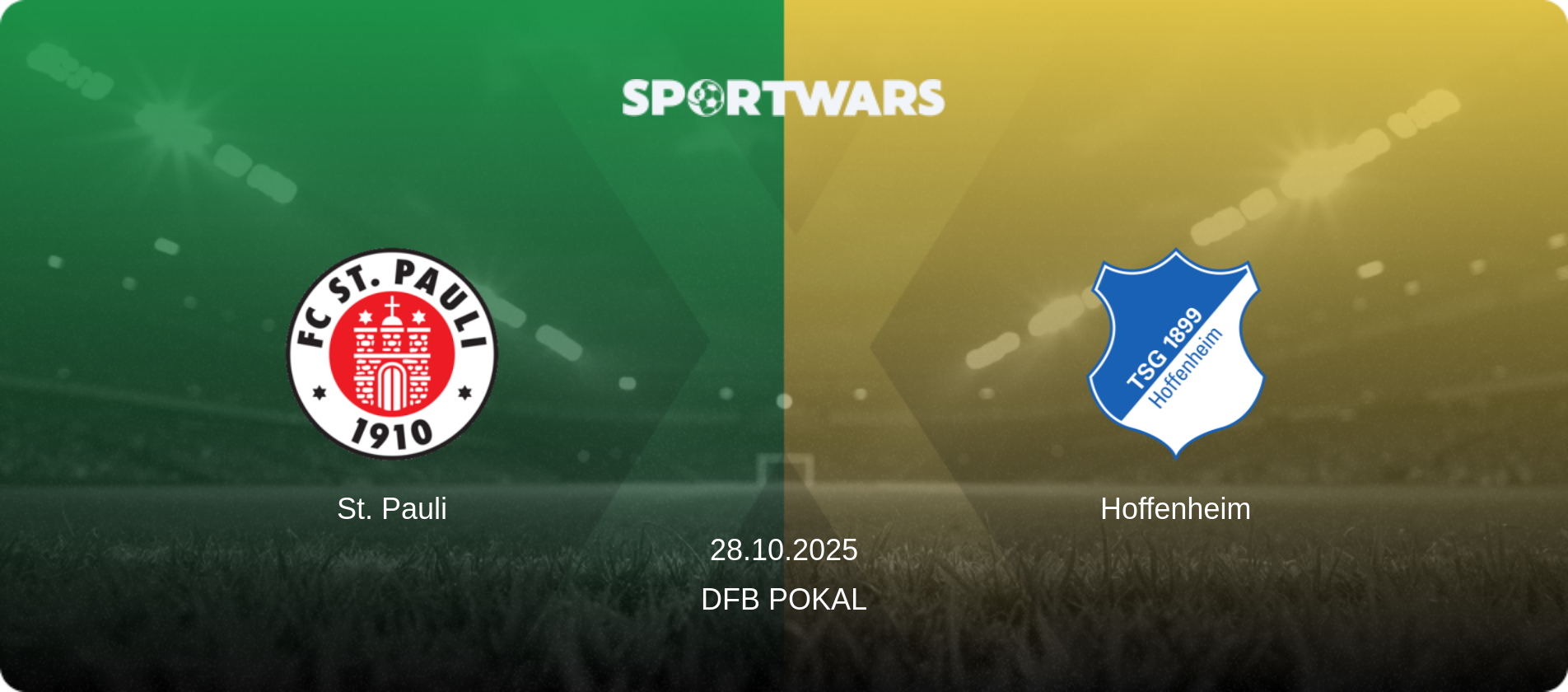 St. Pauli — Hoffenheim, 28.10.2025 — DFB Pokal (match preview)