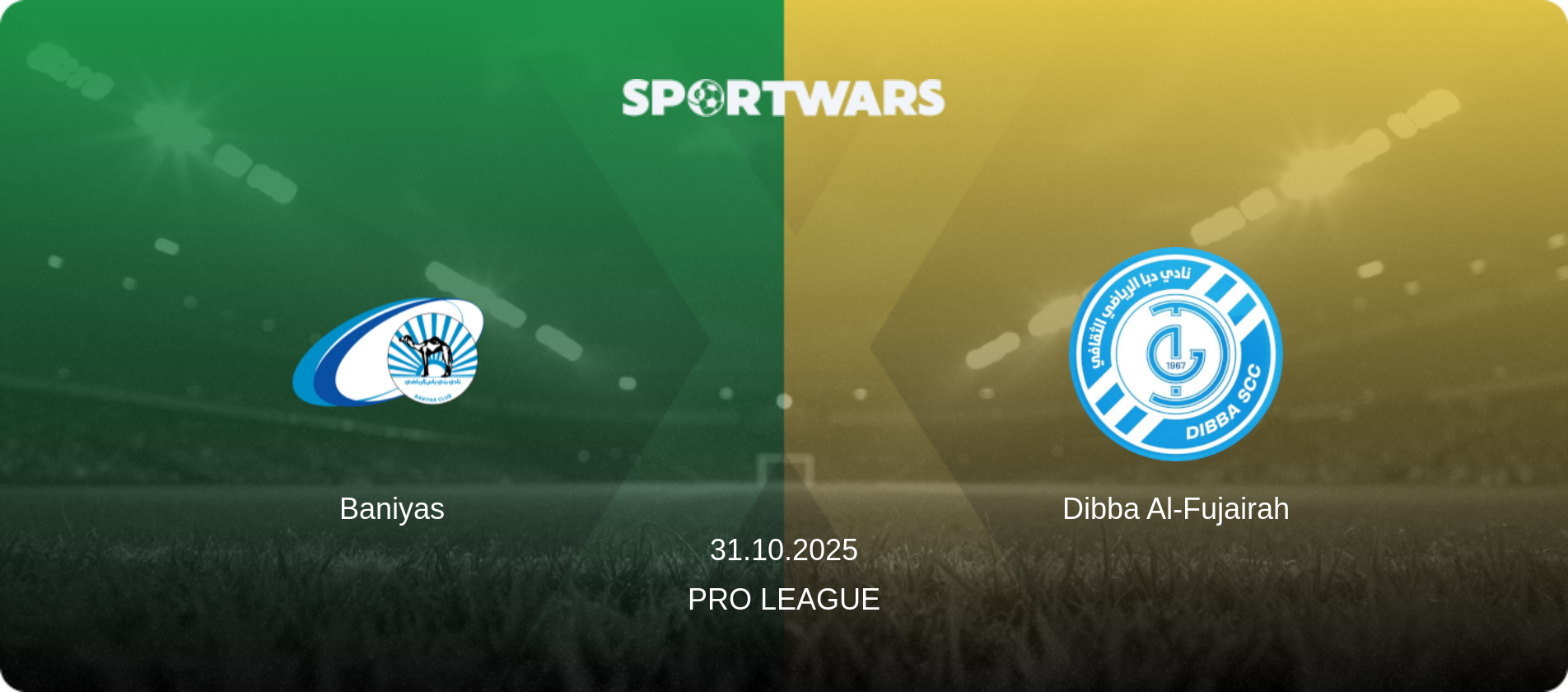 Baniyas — Dibba Al-Fujairah, 31.10.2025 — Pro League (match preview)