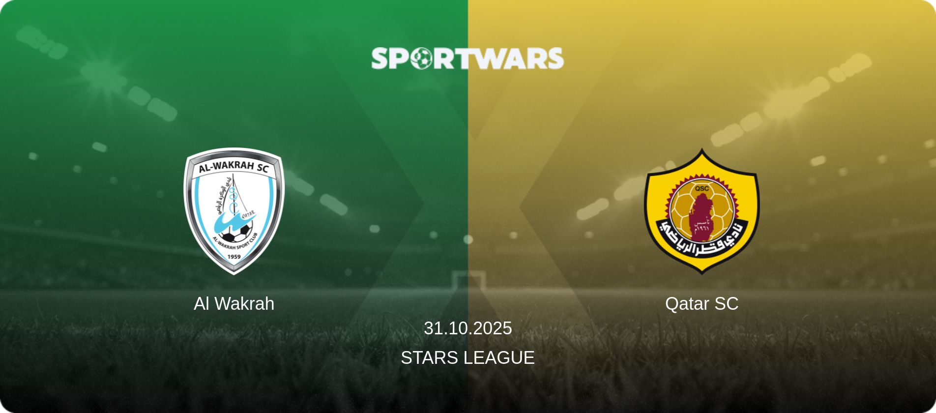 Al Wakrah — Qatar SC, 31.10.2025 — Stars League (match preview)