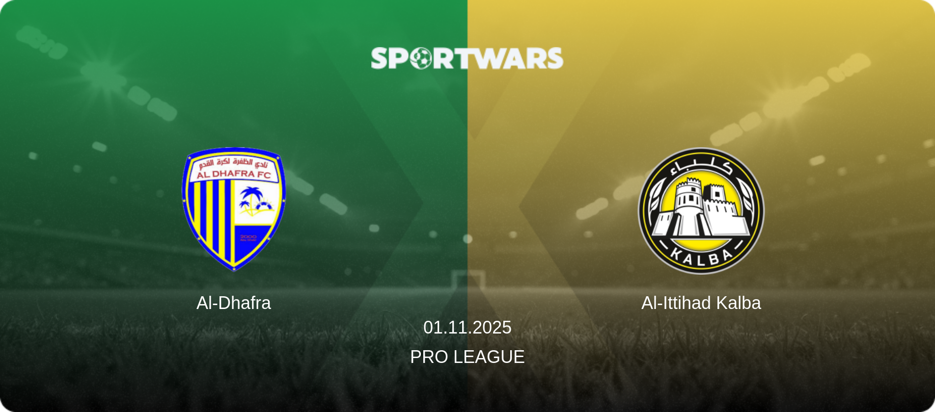 Al-Dhafra — Al-Ittihad Kalba, 01.11.2025 — Pro League (match preview)