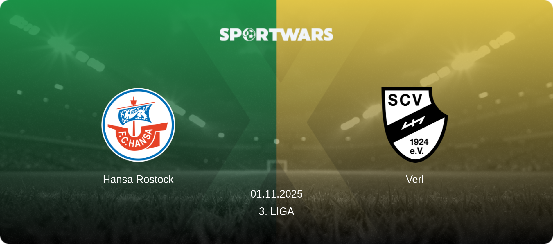 Hansa Rostock — Verl, 01.11.2025 — 3. Liga (match preview)
