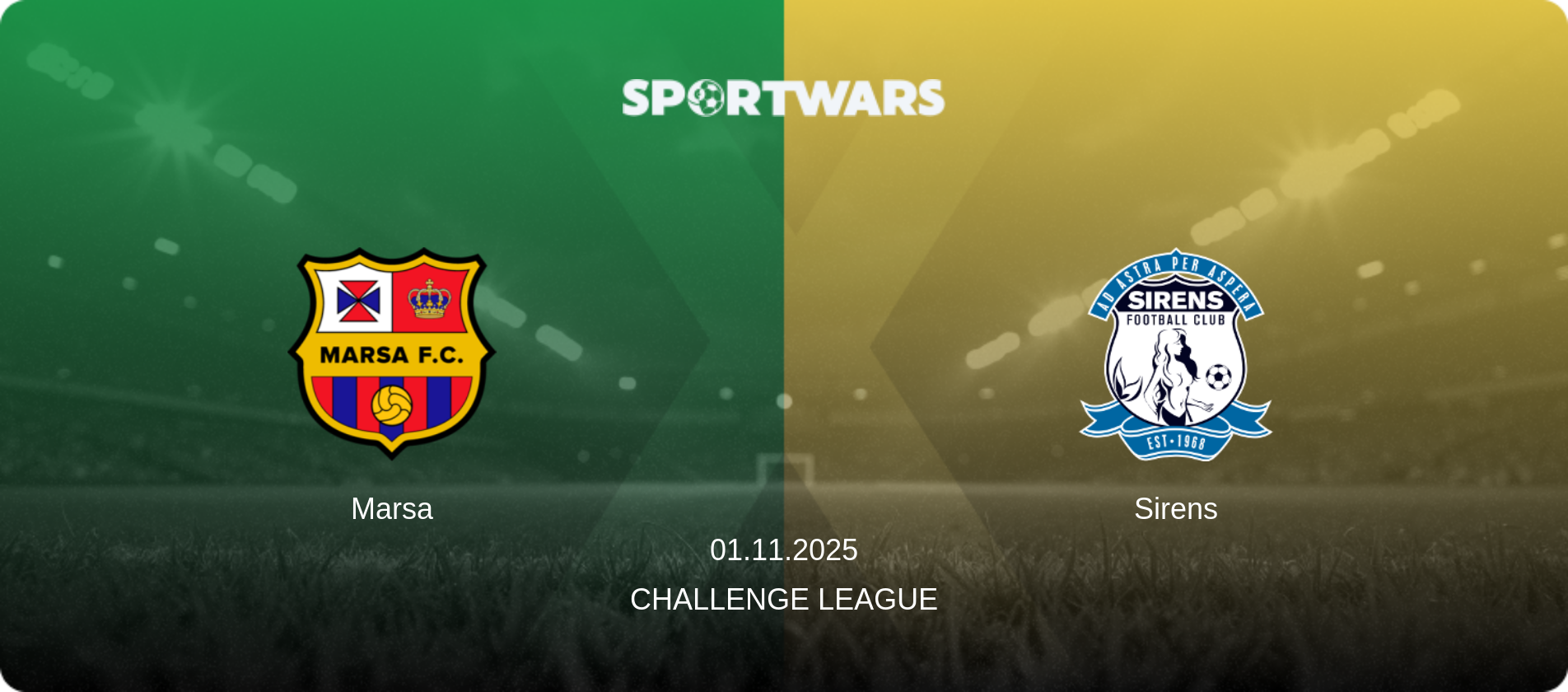 Marsa — Sirens, 01.11.2025 — Challenge League (match preview)