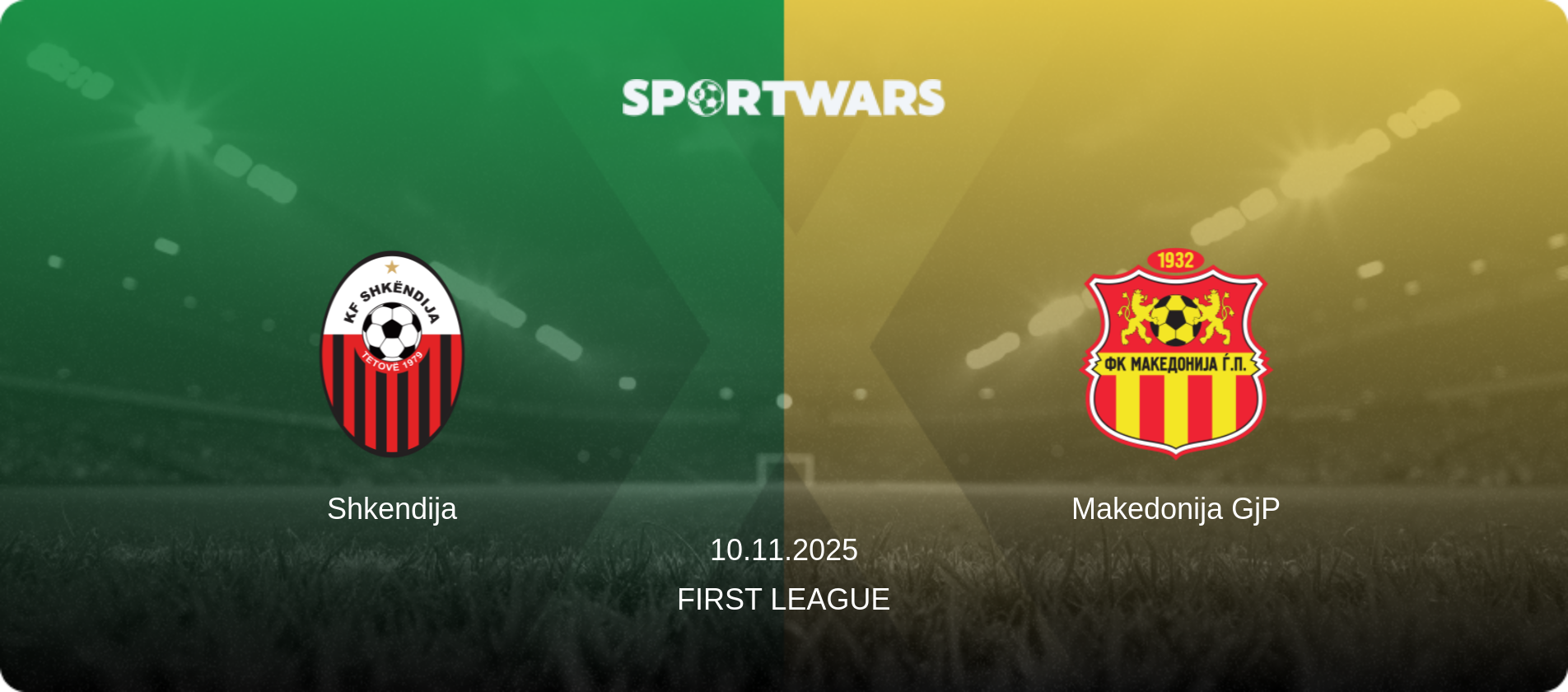 Shkendija — Makedonija GjP, 10.11.2025 — First League (match preview)