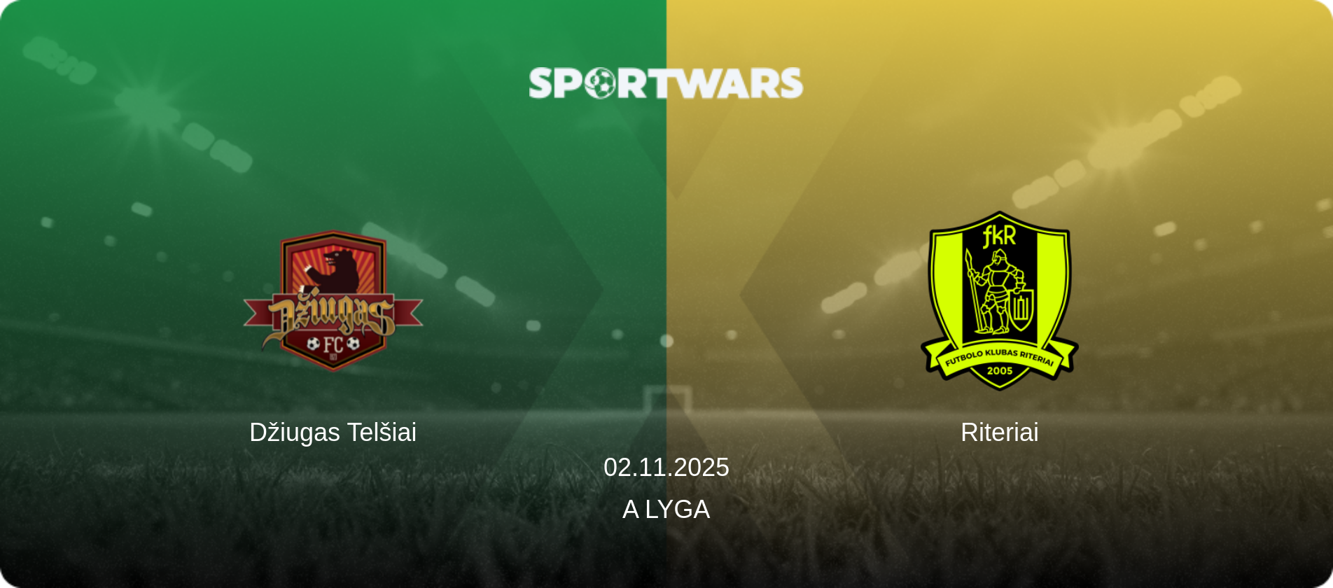 Džiugas Telšiai — Riteriai, 02.11.2025 — A Lyga (match preview)