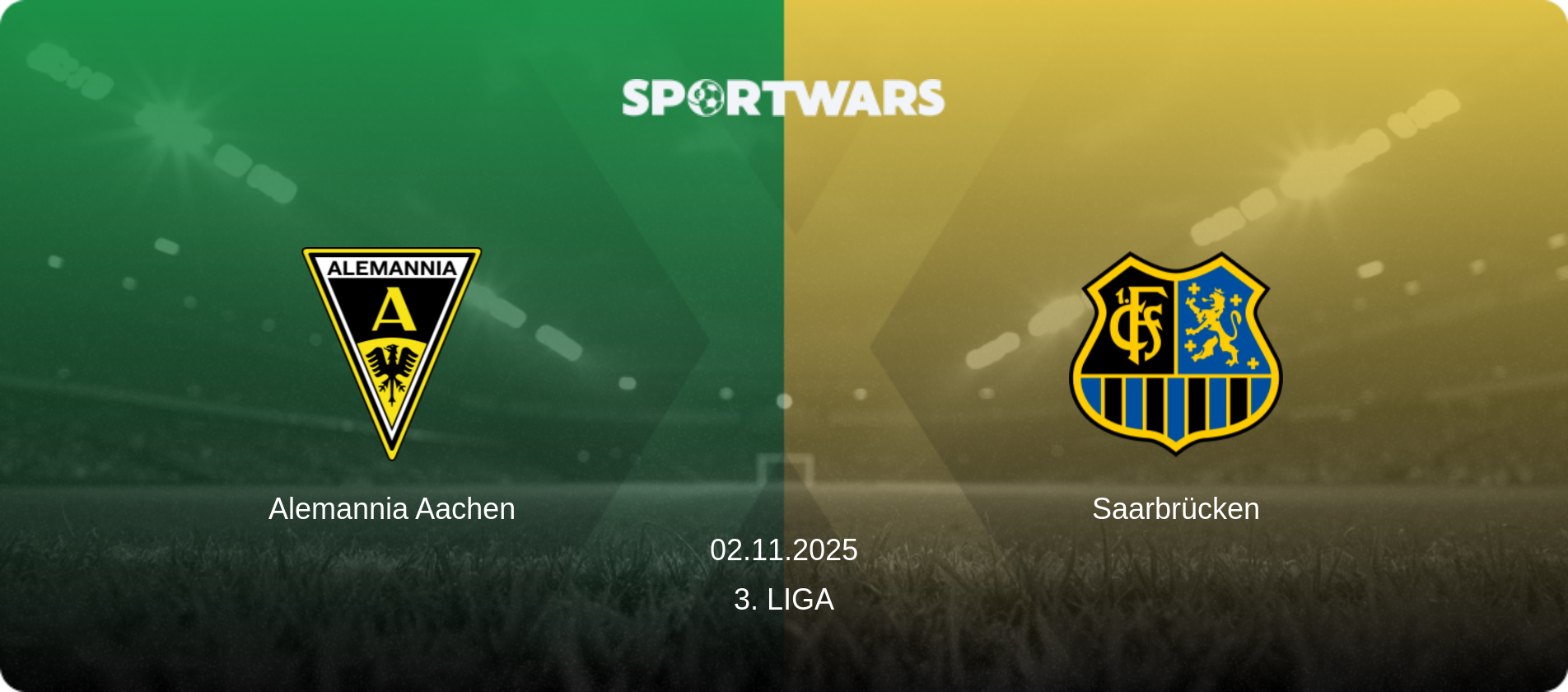 Alemannia Aachen — Saarbrücken, 02.11.2025 — 3. Liga (match preview)