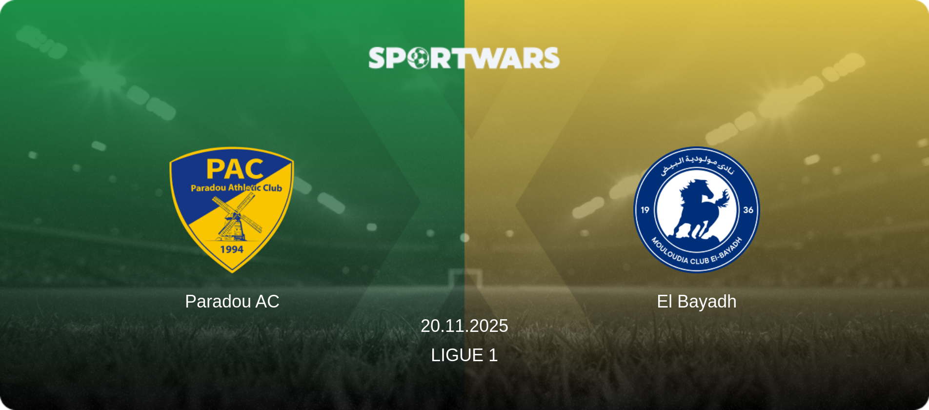 Paradou AC — El Bayadh, 20.11.2025 — Ligue 1 (match preview)