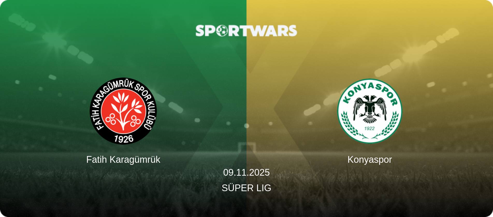 Fatih Karagümrük — Konyaspor, 09.11.2025 — Süper Lig (match preview)