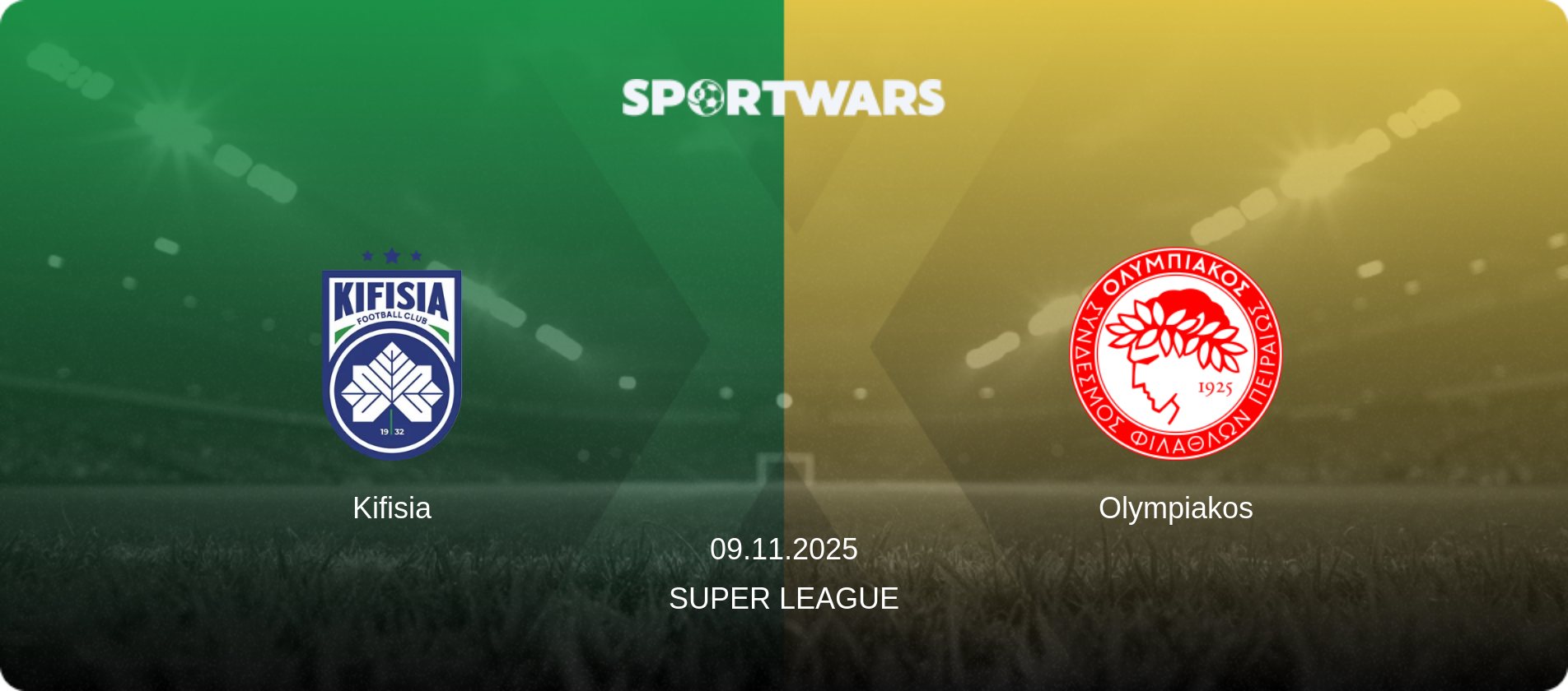 Kifisia — Olympiakos, 09.11.2025 — Super League (match preview)