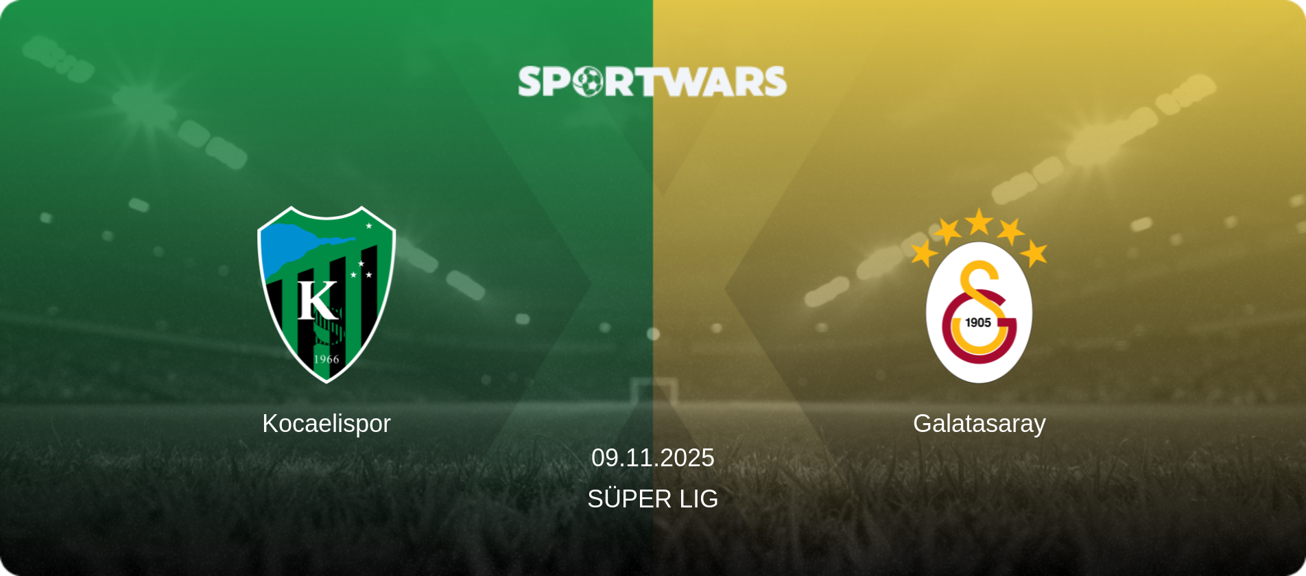 Kocaelispor — Galatasaray, 09.11.2025 — Süper Lig (match preview)